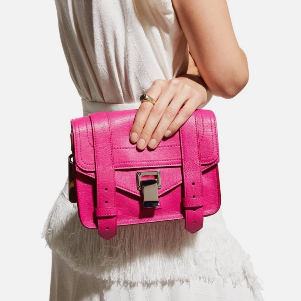 Proenza Schouler PS1 Mini Bag - Peony Pink Leather - Designer Crossbody